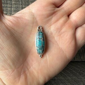 Natural Turquoise & Sterling Pendant